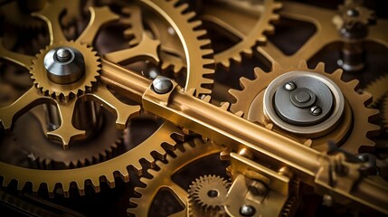 Close up view showcasing the intricate details and complex design of industrial gears and mechanical components highlighting the inner workings of advanced machinery and manufacturing equipment