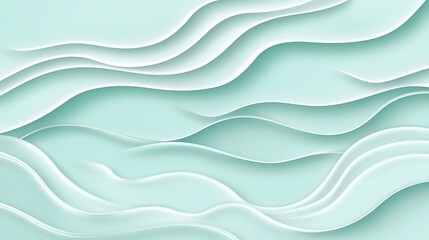 Fototapeta premium Abstract wave background, pastel green