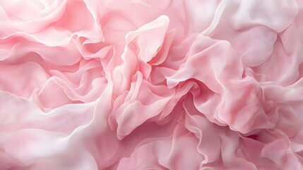Delicate Pink Silk Fabric Draped Softly