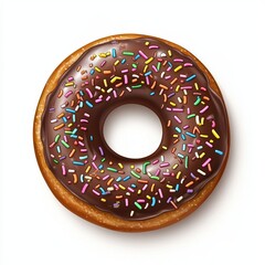 Delicious chocolate donut with sprinkles. (1)