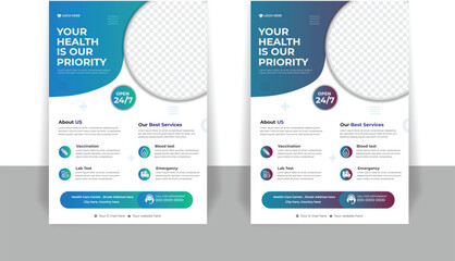 Professional Modern unique layout for medical flyer