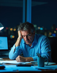 a man sitting at a desk with a laptop and a phone
