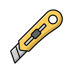 cutter knife icon vector design template simple and clean