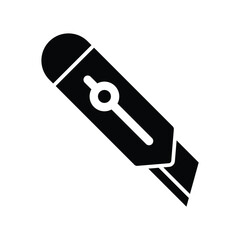 cutter knife icon vector design template simple and clean