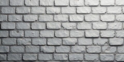 Obraz premium A Textured Wall of Pale Gray Bricks, Showing Subtle Variations in Color and Mortar