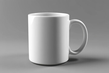 Obraz premium Clean white mug mockup with space for logo or text design