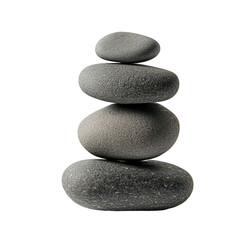 Fototapeta premium A stack of smooth, rounded stones arranged in a balanced formation, showcasing varying sizes and textures.