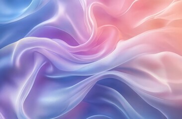 Obraz premium Pastel silk fabric swirls, ombre background, texture, design