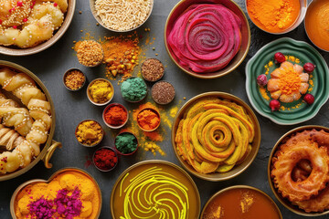 holi indian food feast