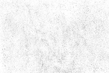 Distressed paper background. Grain noise. Dust effect overlay. Sand texture. Snow pattern. Black ink splash. Grainy isolated on white. Vector illustration, EPS 10.