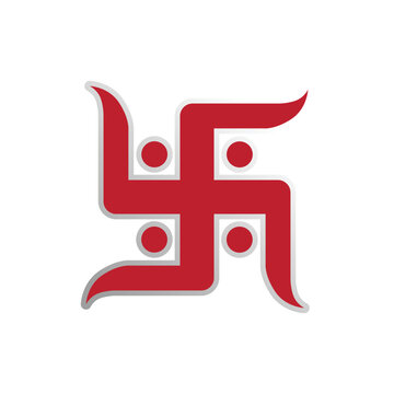 Swastica Symbol of hinduism religion Vector Art Illustration