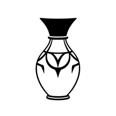 Classic Black and White Vase: Elegant Ancient Pottery Design.  A timeless piece of art, perfect for home decor and interior design inspiration.