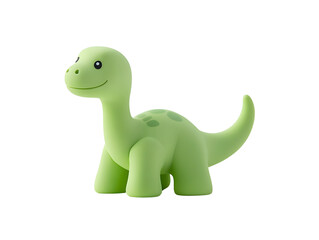 Obraz premium Cute Green Dinosaur Toy for Children Playtime and Imaginative Fun