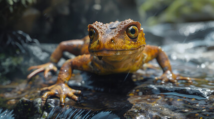 Obraz premium Newt realistic close up
