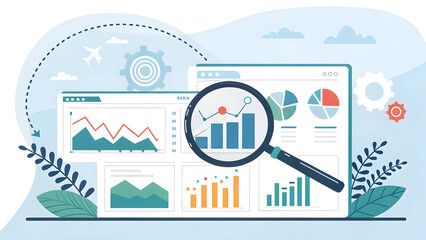 Obraz premium Data Analysis and Visualization in Business Environment Concept