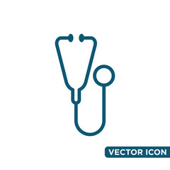 Simple Stethoscope Icon Design Template 