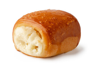 Sweet pastry filled with creamy filling, showcasing its golden brown glaze and soft texture, ideal for dessert lovers