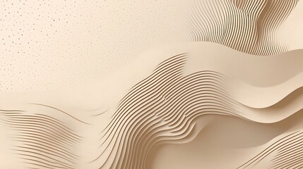 Beige abstract waves, textured background