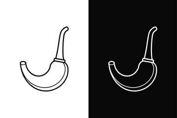 nasogastric tube line icon vector illustration. nasogastric tube icon black white background