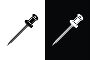 Medical Needle Vector Icon. Clean & Professional Silhouettes. needle, icon, vector, illustration