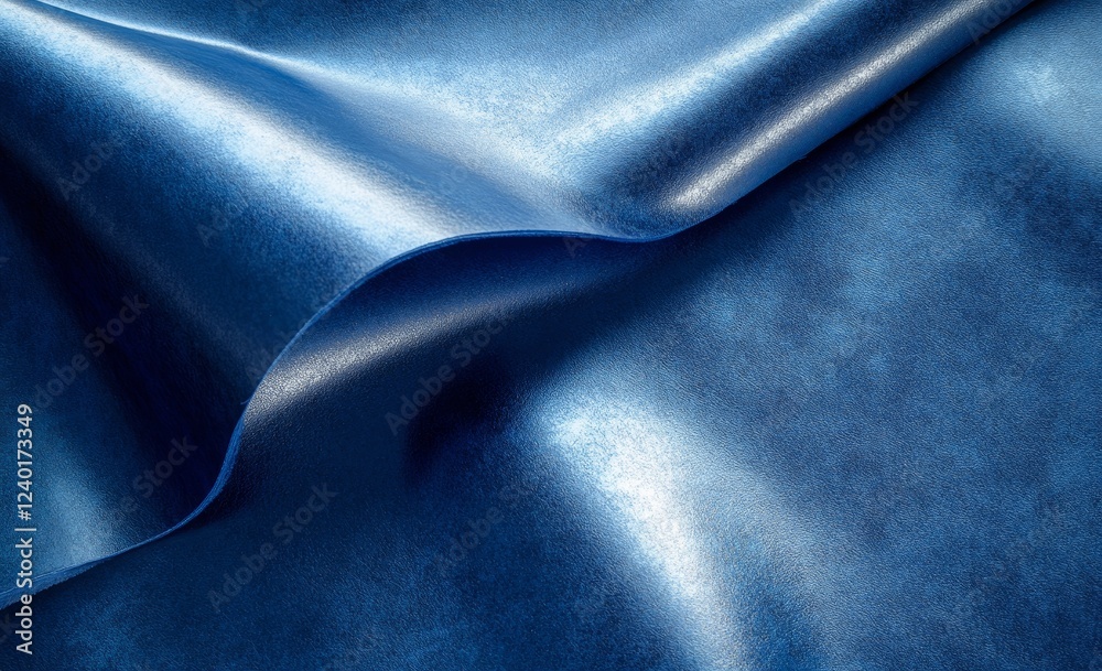 Aufkleber smooth, elegant blue fabric with soft folds and subtle texture.