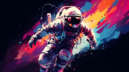 Cutting Edge Space Technology with Astronauts Amidst Cosmic Backdrop   Digital of Futuristic Spacecraft Rockets and Astronauts Embarking on a Pioneering Space Mission