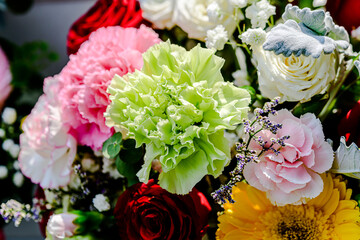 Beautiful flowers decorations, flower background, backdrop wedding decoration, rose pattern, colorful background, bunch of flowers