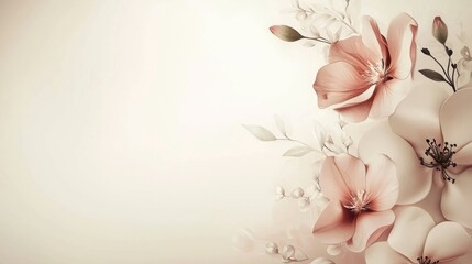 Naklejka premium Simple, elegant Mother's Day text with floral accents and flowing script.