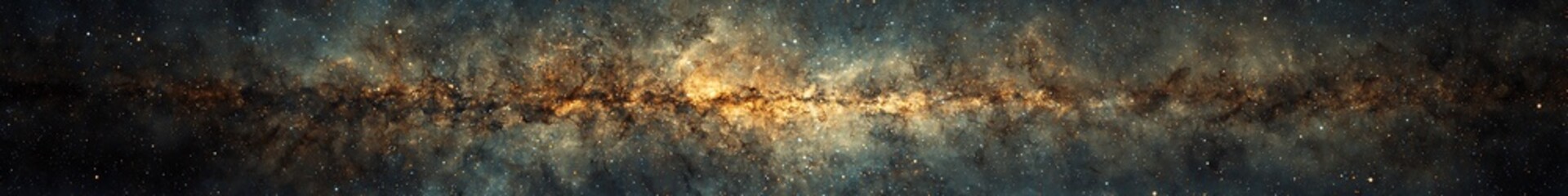 Obraz premium Cosmic dust clouds, galaxy panorama, space background