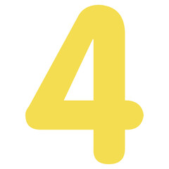 number red and yellow colored icon pack