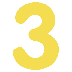 Naklejka premium number red and yellow colored icon pack