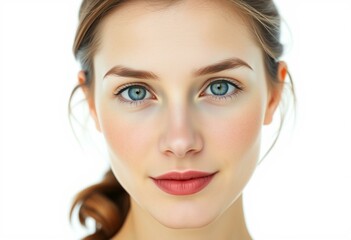 Fototapeta premium Photorealistic female portrait with gentle expression