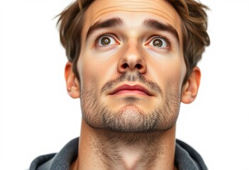 Fototapeta premium Male portrait on white background