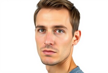 Fototapeta premium Male portrait on white background