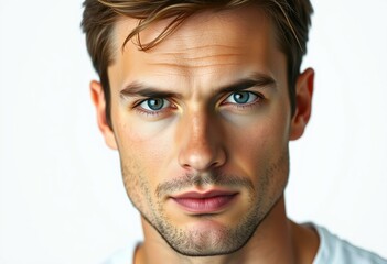 Fototapeta premium Male portrait on white background