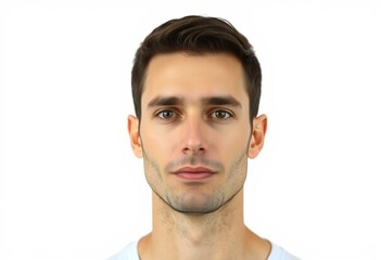 Obraz premium Male portrait on white background