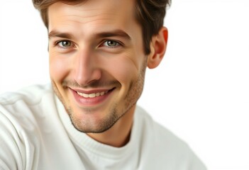 Fototapeta premium Male portrait on white background