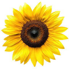 Fototapeta premium Bright and Vibrant Sunflower Head Against a Plain Background