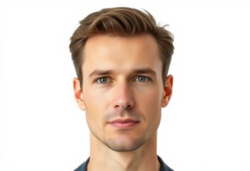 Obraz premium Male portrait on white background