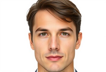 Fototapeta premium Male portrait isolated on white background