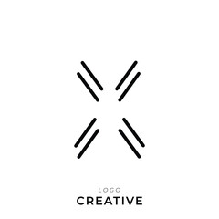 X Creative Latter Logo Design. By Custom Branding Logo. Creative Logo Design. Logo Template. Vector illustration. Modern Design. Monogram Design