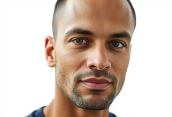 Obraz premium Male portrait on white background