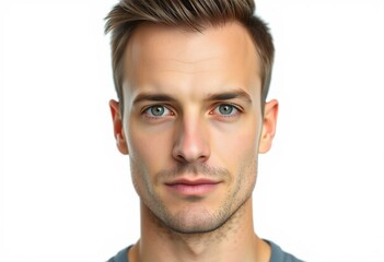 Fototapeta premium Male portrait on white background