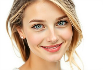 Naklejka premium Female portrait with gentle smile