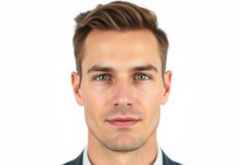 Fototapeta premium Male portrait on white background