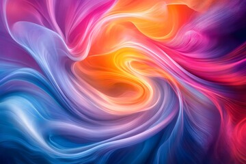Obraz premium Vibrant swirling rainbow fabric texture. 