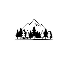 Obraz premium Majestic Mountain Peak with Lush Forest: A Breathtaking Nature Landscape