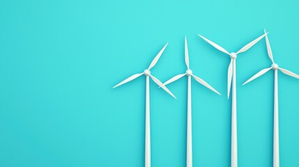 Wind energy, giant turbines in a futuristic world