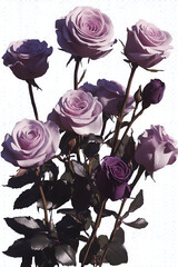 roses seamless pattern