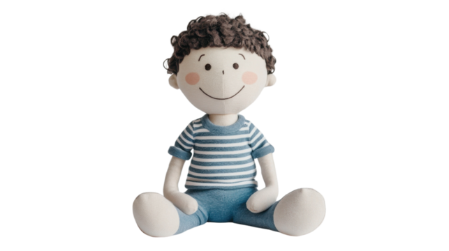 Happy child playing with a ball in a fun and colorful cartoon style illustration